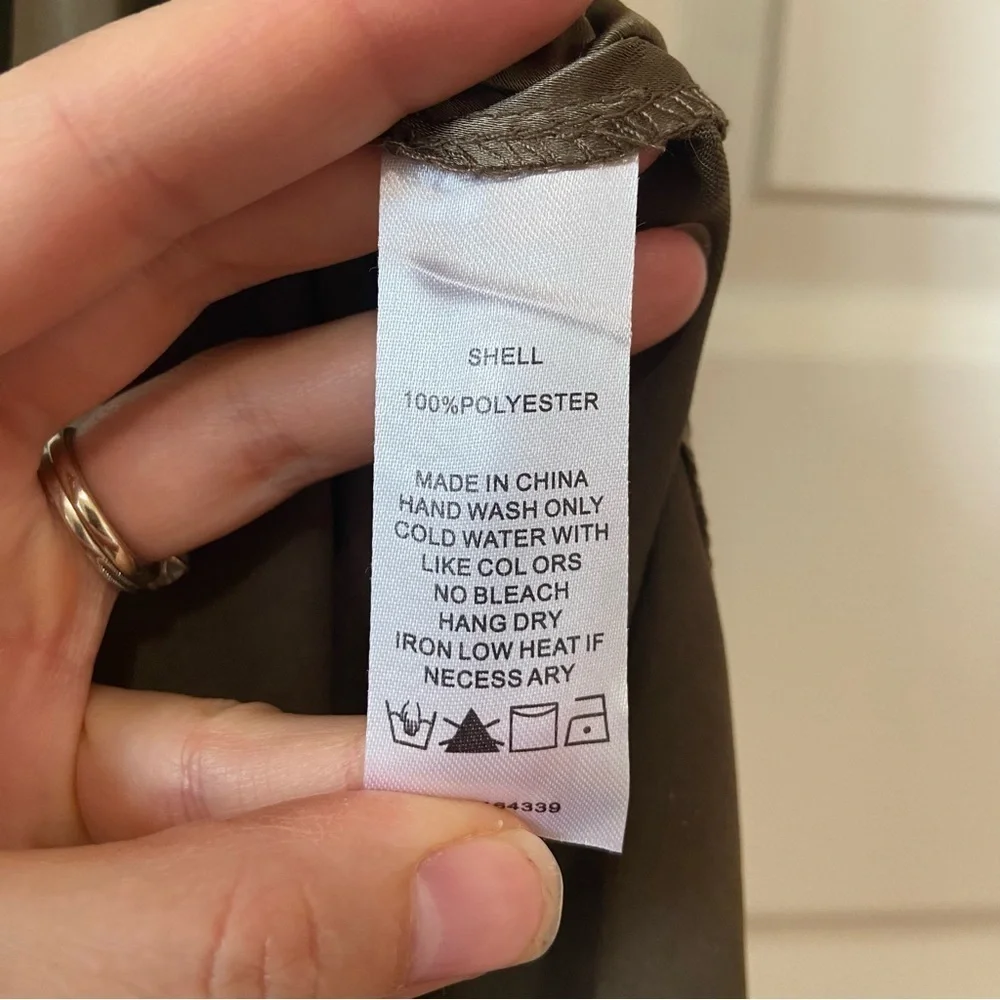 Petal and Pup NWT Ricki Satin Olive Green Maxi Dress Gown Size XS - Picture 10 of 14